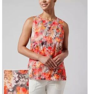 Athleta Zephyr Refined Tank Top Renewed Bloom Spring Size XS Travel Work.  17
